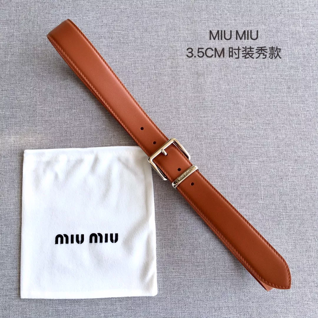 Trendy 480 MIU MIU AAA Quality Belts In 3.5cm For Women