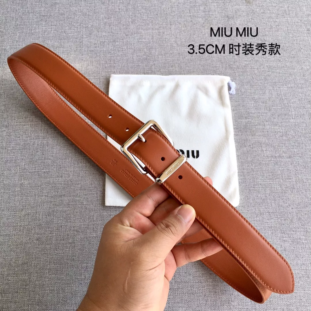 Trendy 480 MIU MIU AAA Quality Belts In 3.5cm For Women