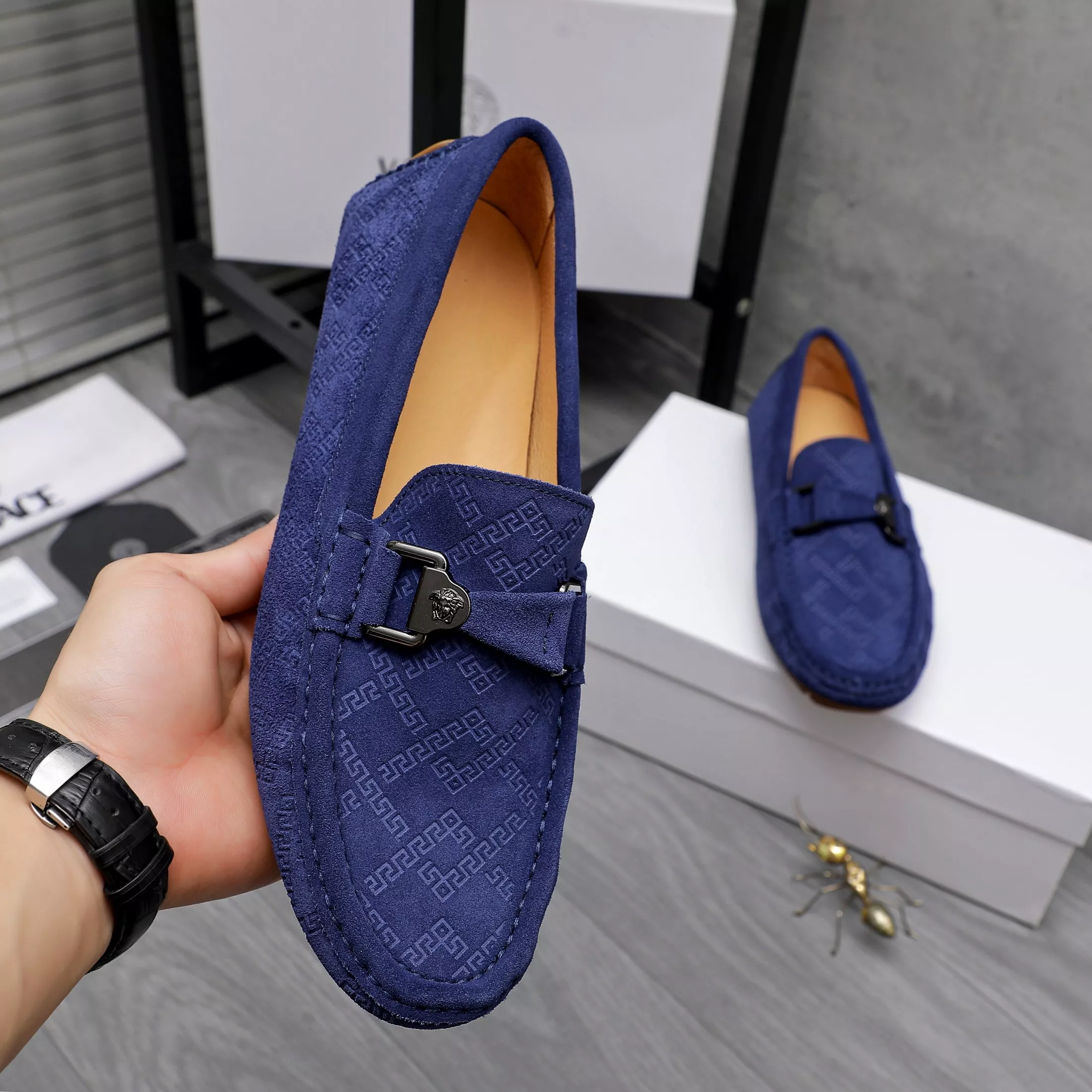 Trendy 5426 Versace Leather Shoes For Men