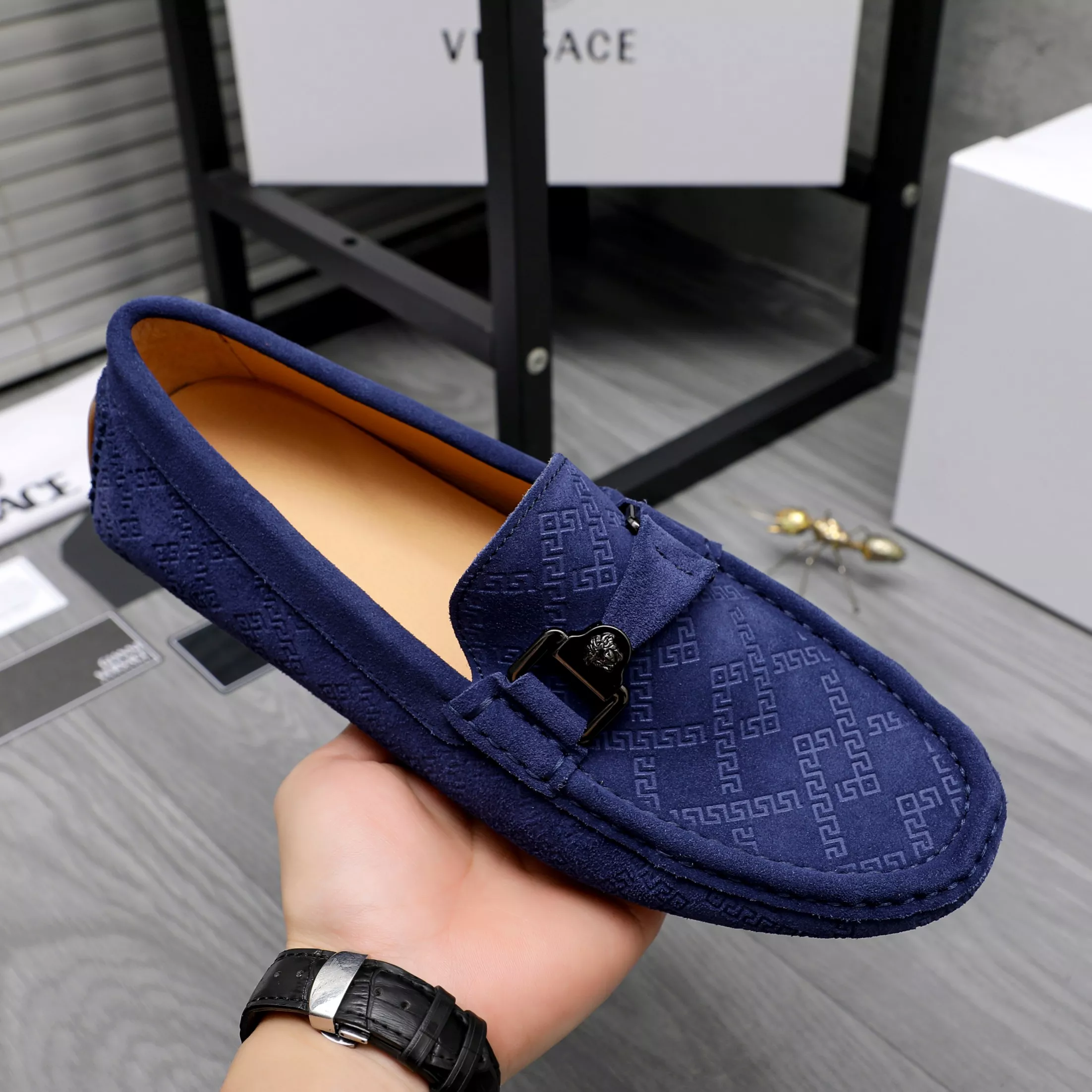 Trendy 5426 Versace Leather Shoes For Men
