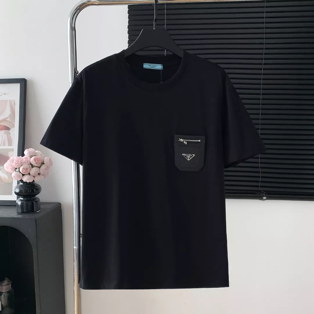 Trendy 5607 Prada T-Shirts Short Sleeved For Unisex