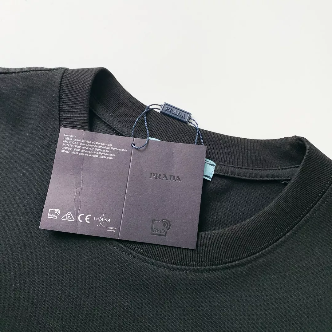 Trendy 5607 Prada T-Shirts Short Sleeved For Unisex
