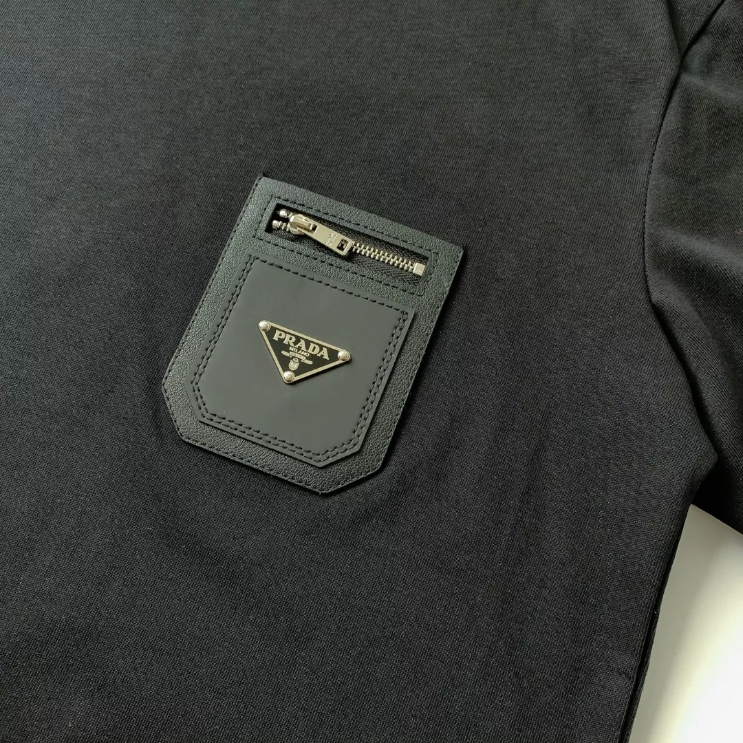 Trendy 5607 Prada T-Shirts Short Sleeved For Unisex