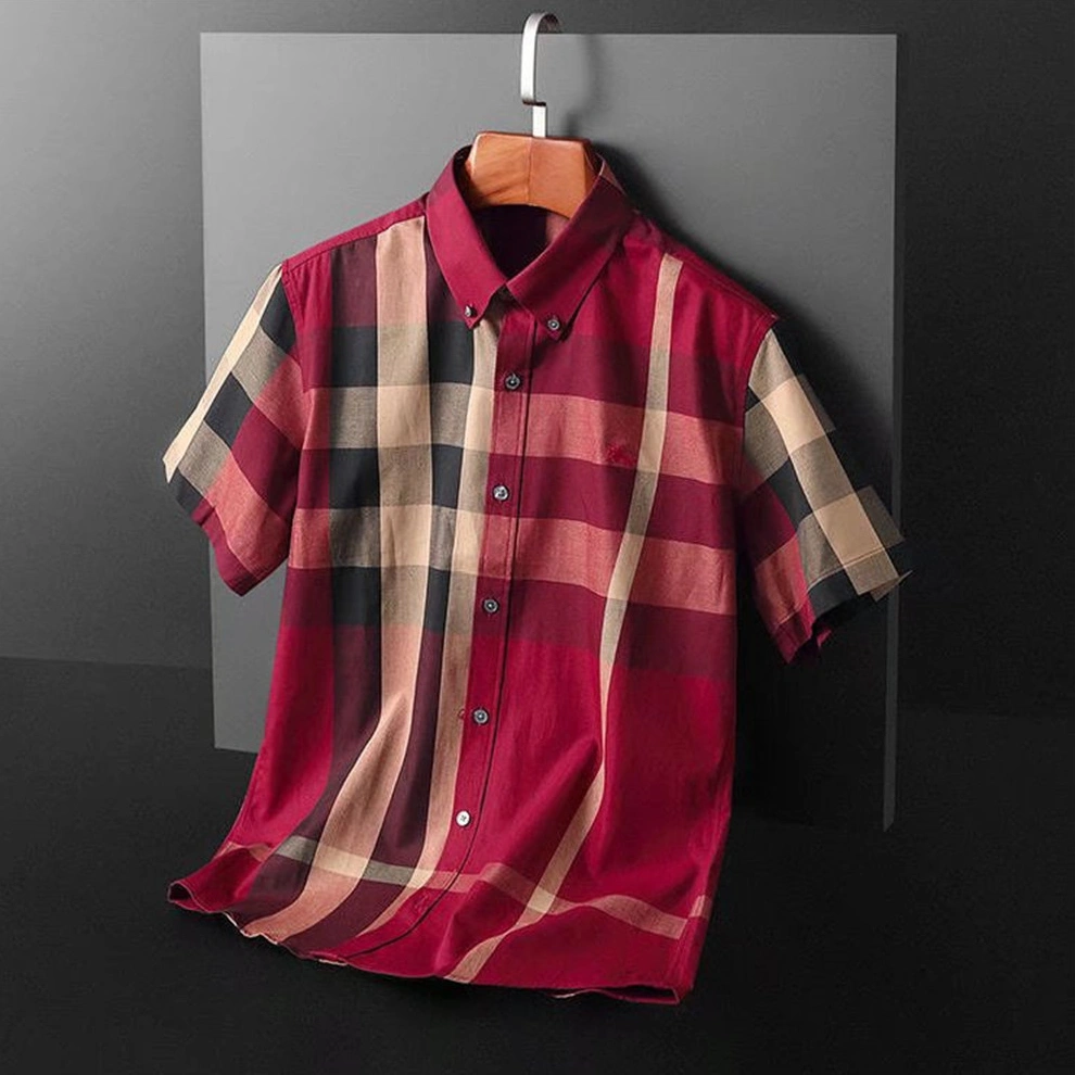 Trendy 5821 Burberry Shirts Short Sleeved For Men