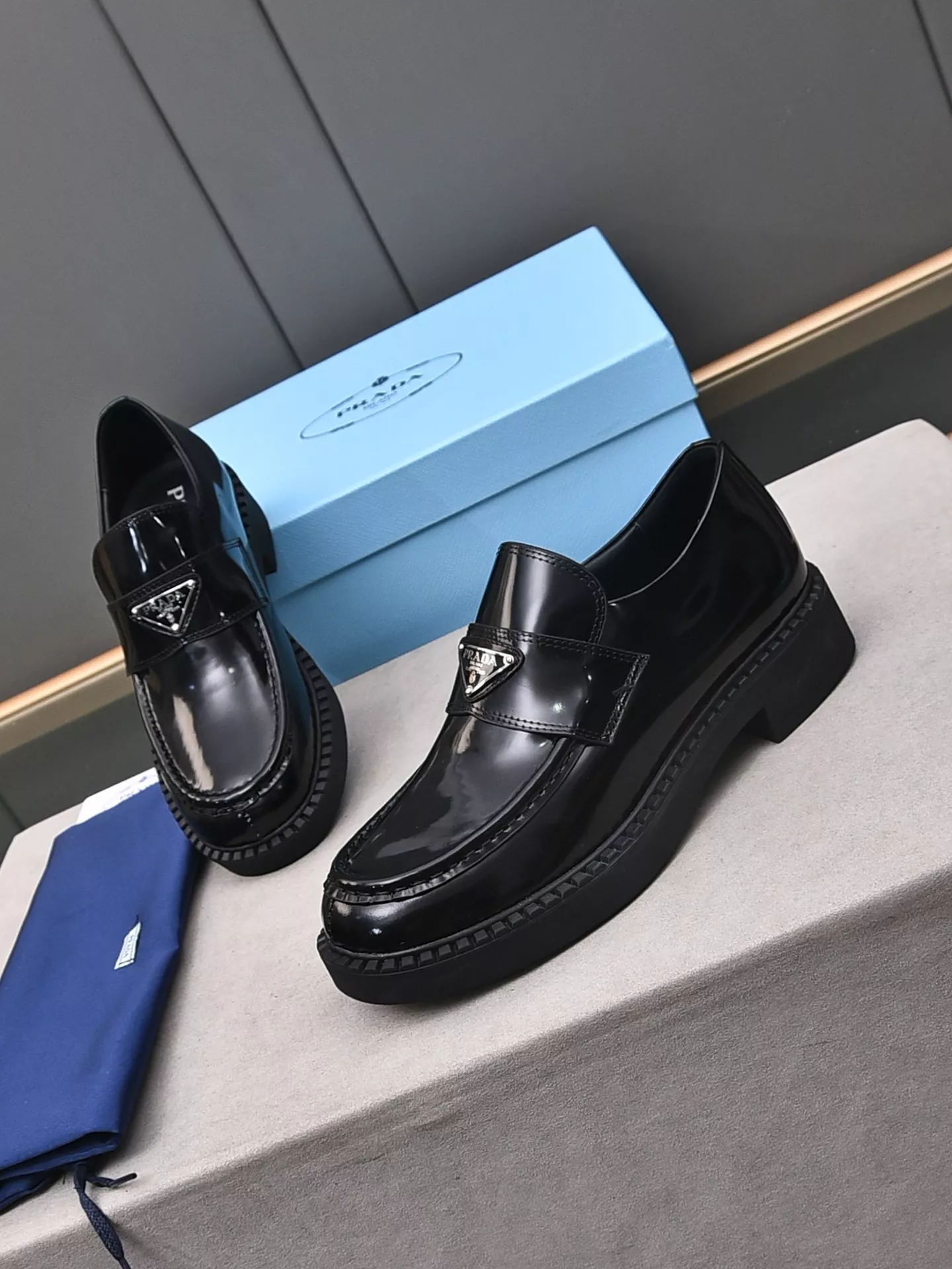 Trendy 5821 Prada Leather Shoes For Men