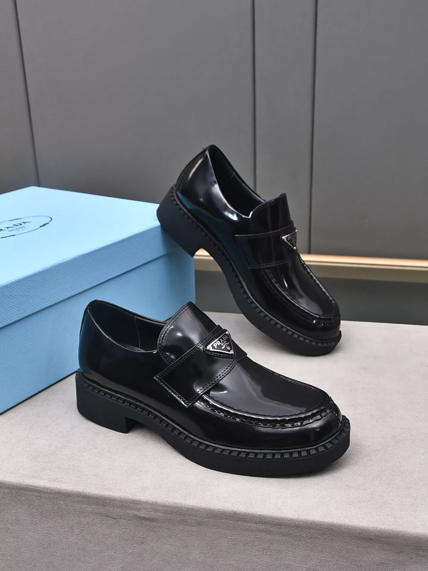 Trendy 5821 Prada Leather Shoes For Men