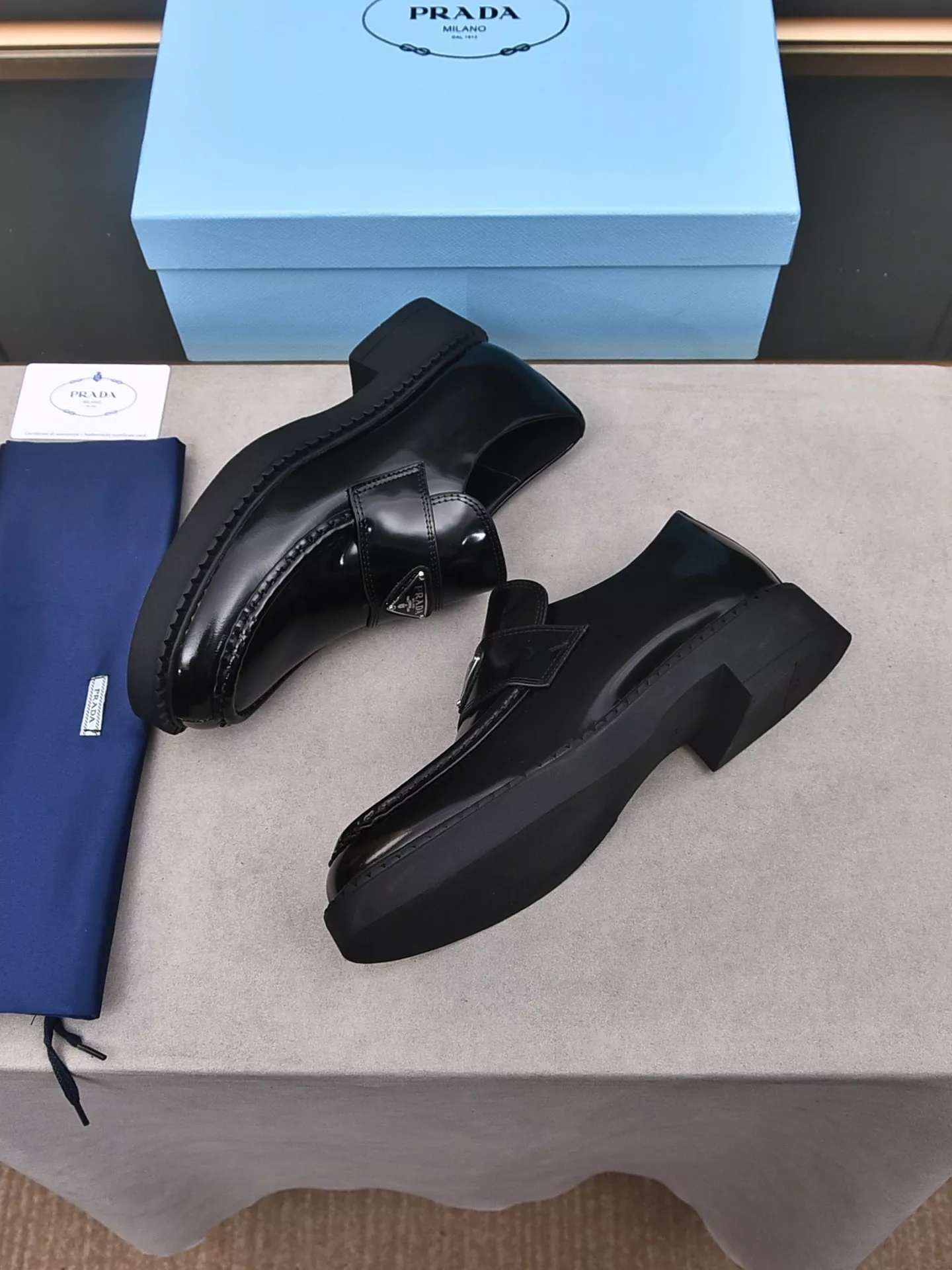 Trendy 5821 Prada Leather Shoes For Men