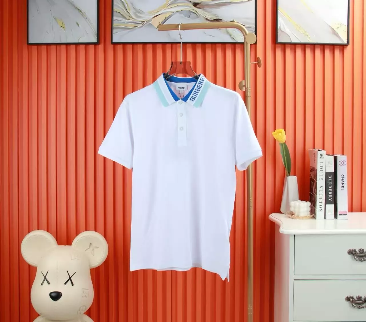 Trendy 6337 Burberry T-Shirts Short Sleeved For Men