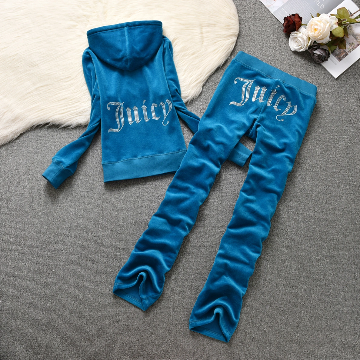 Trendy 6526 Juicy Couture Tracksuits Long Sleeved For Women
