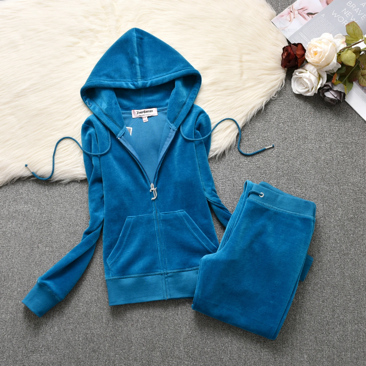 Trendy 6526 Juicy Couture Tracksuits Long Sleeved For Women