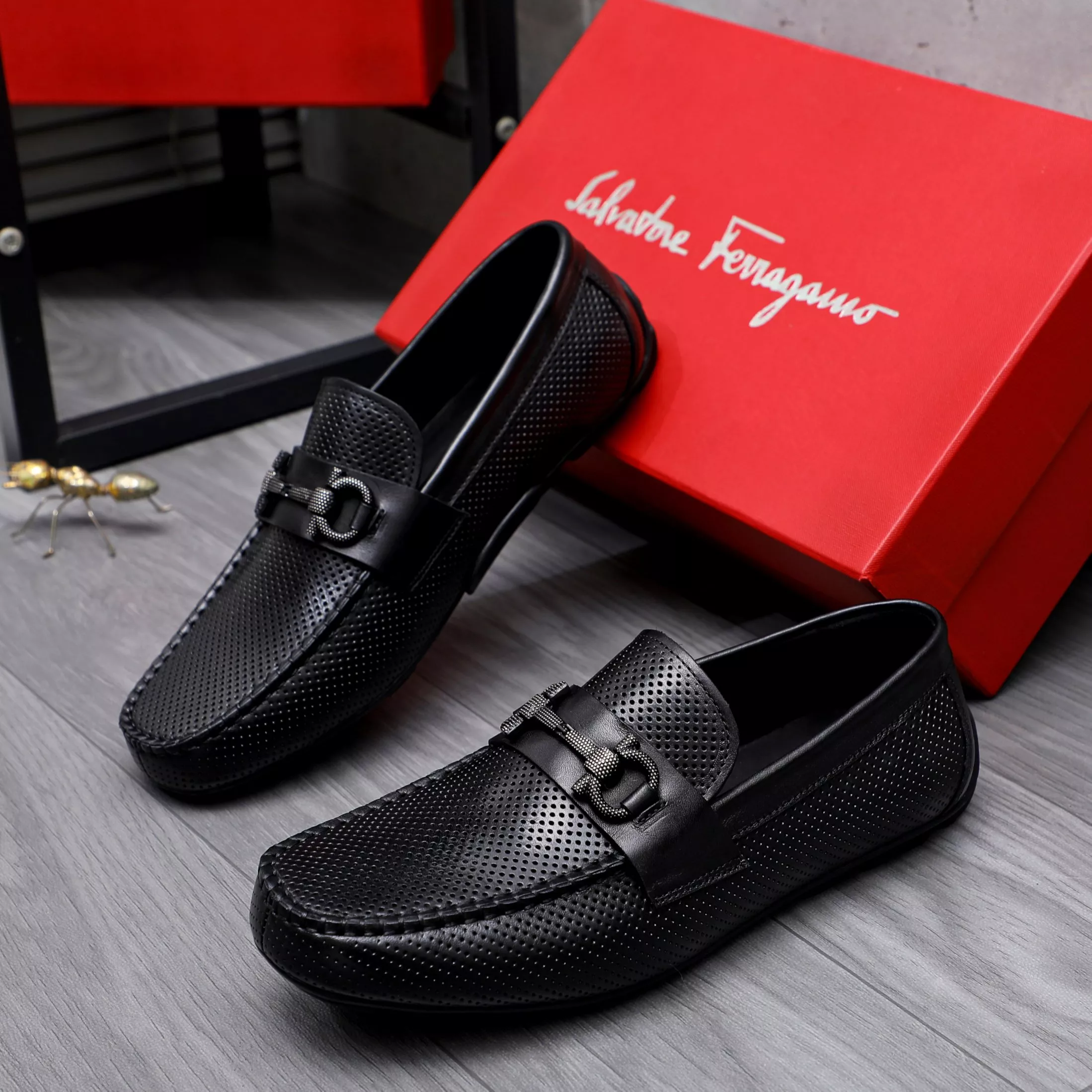 Trendy 7549 Salvatore Ferragamo Leather Shoes For Men