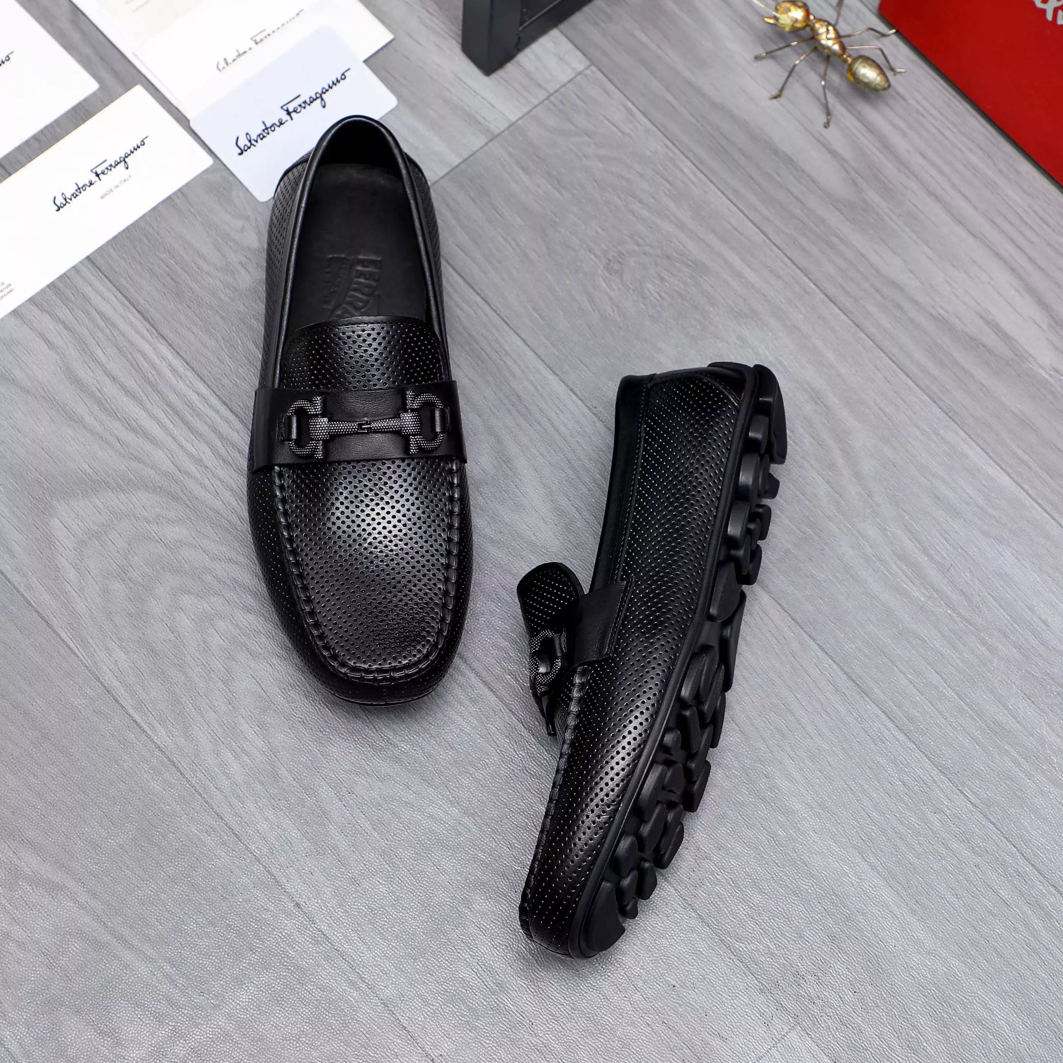 Trendy 7549 Salvatore Ferragamo Leather Shoes For Men