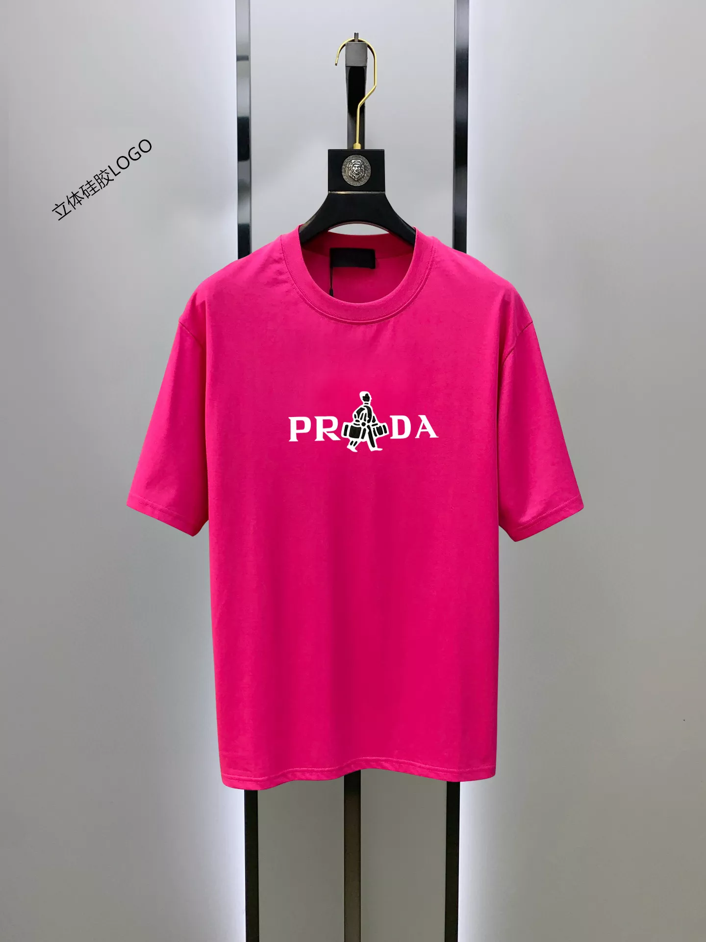 Trendy 7733 Prada T-Shirts Short Sleeved For Unisex