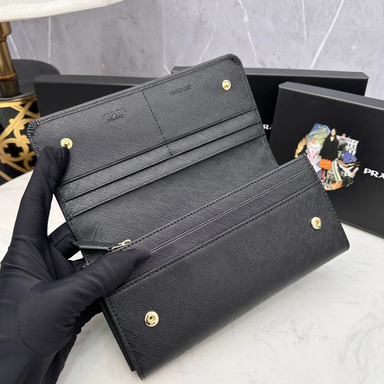 Trendy 7755 Prada AAA Quality Wallets For Women