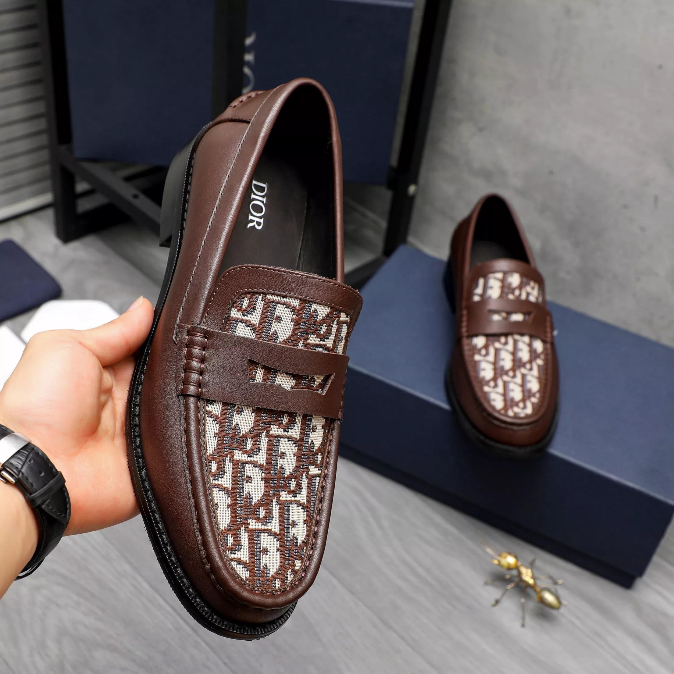 Trendy 7931 Christian Dior Leather Shoes For Men