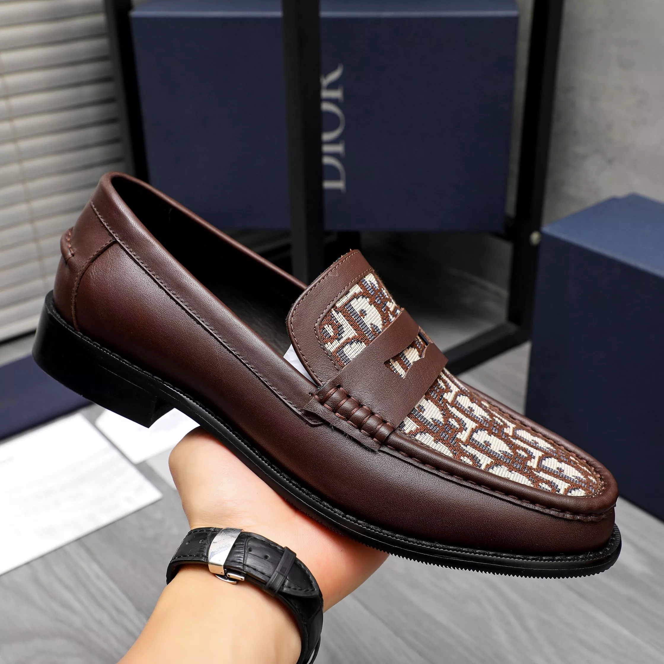 Trendy 7931 Christian Dior Leather Shoes For Men