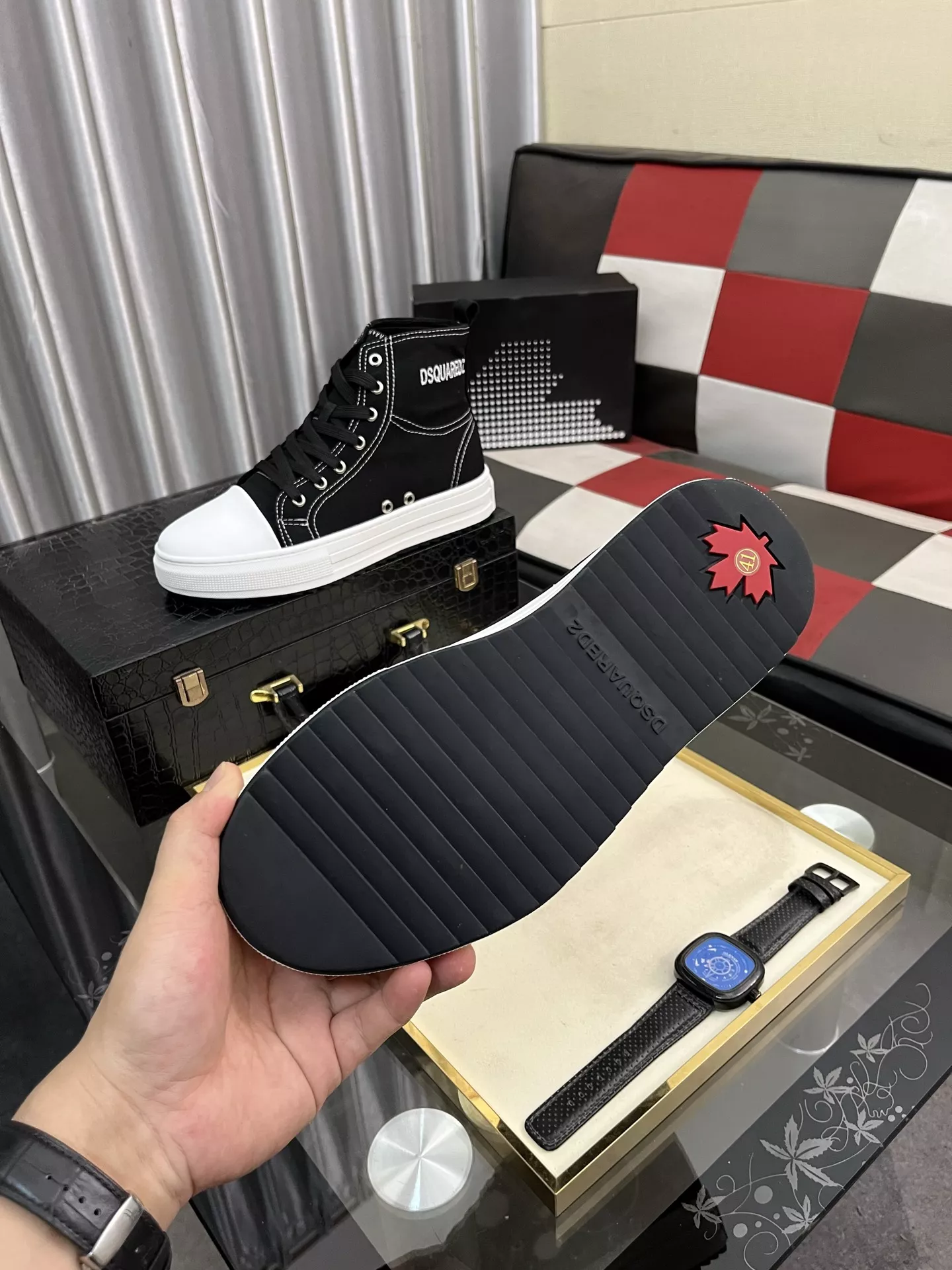 Trendy 7979 Dsquared High Tops Shoes For Men