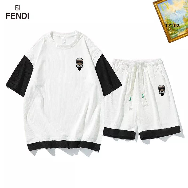 Trendy 9150 Fendi Tracksuits Short Sleeved For Men