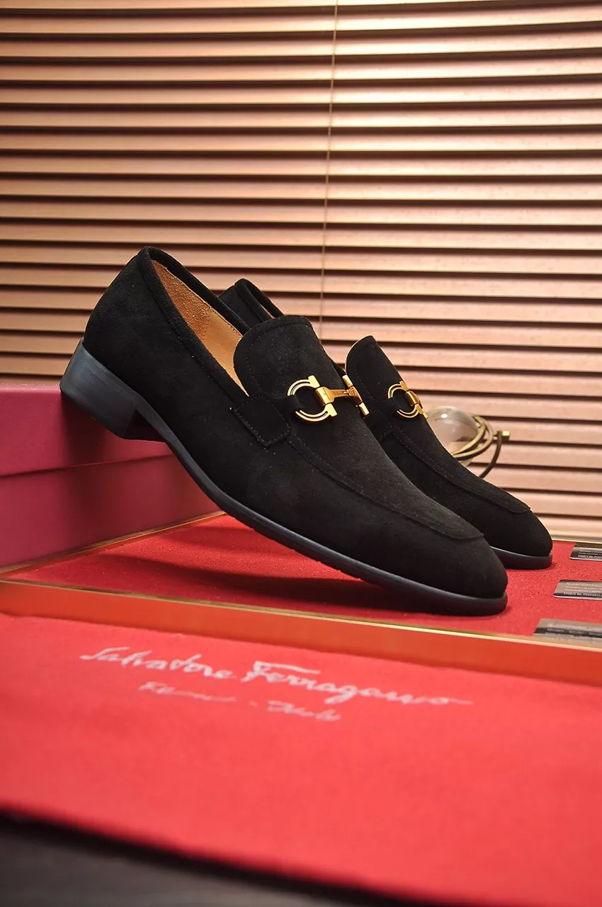 Trendy 9869 Salvatore Ferragamo Leather Shoes For Men