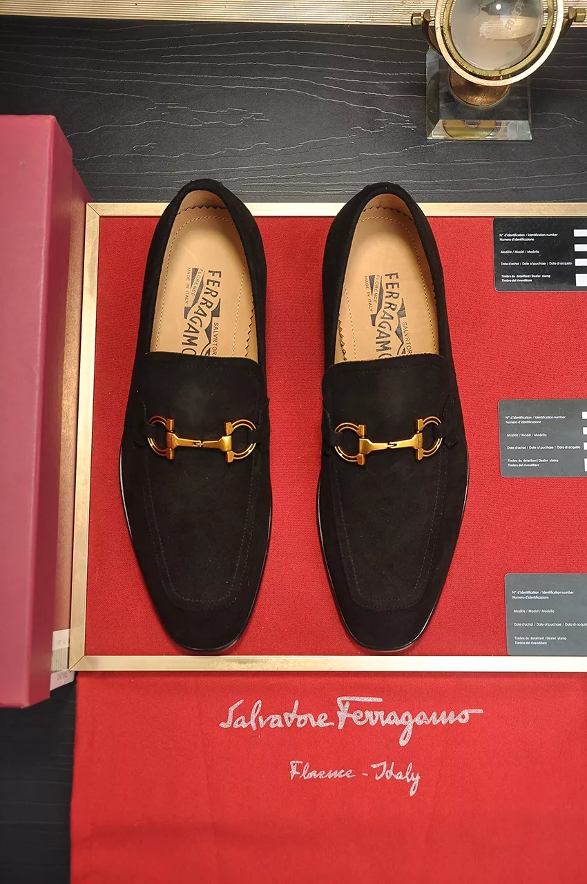 Trendy 9869 Salvatore Ferragamo Leather Shoes For Men