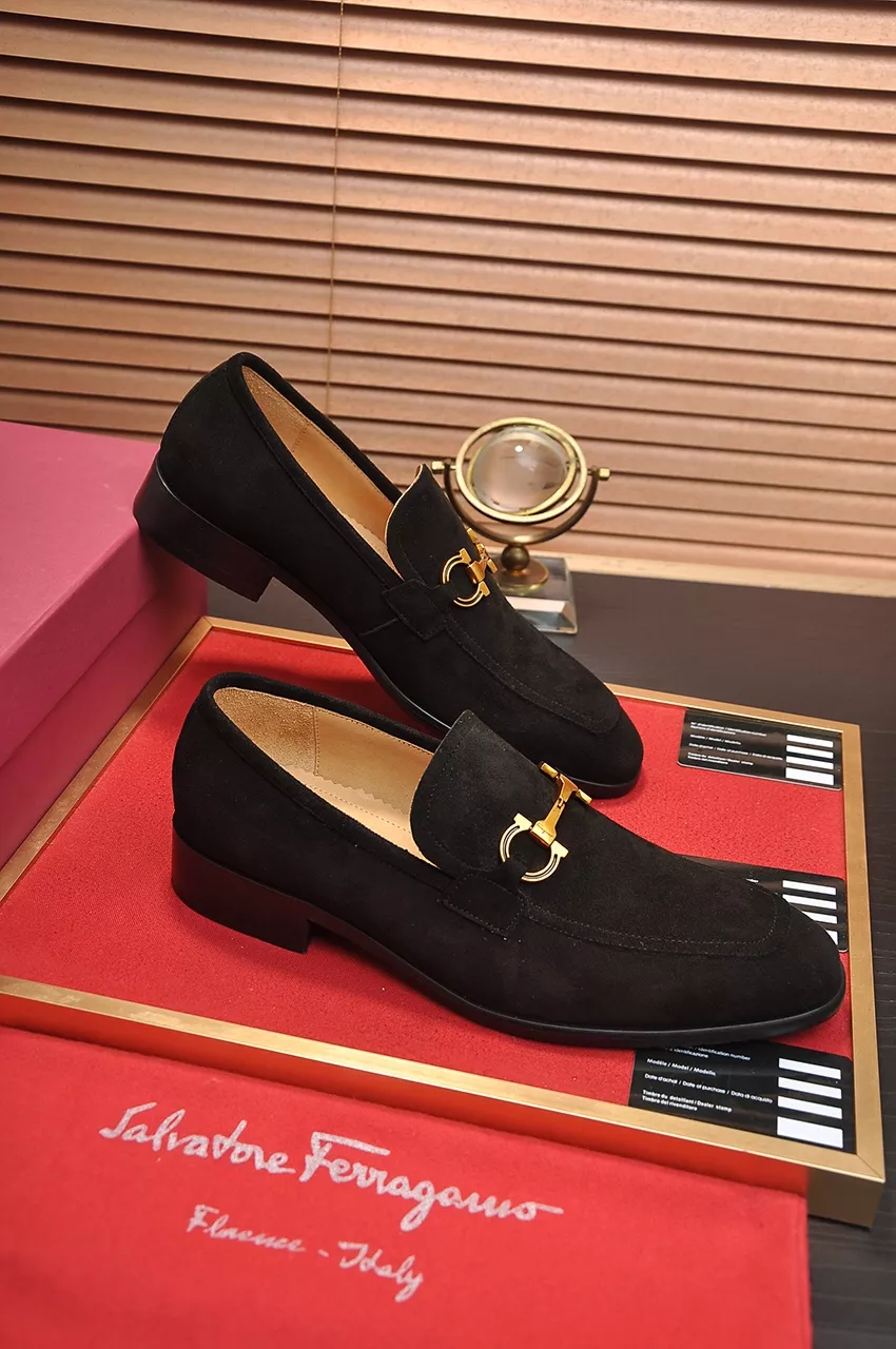 Trendy 9869 Salvatore Ferragamo Leather Shoes For Men
