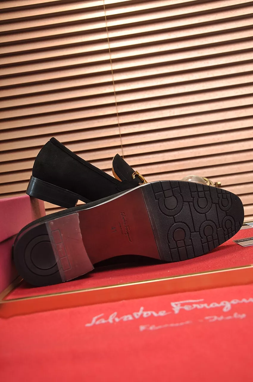 Trendy 9869 Salvatore Ferragamo Leather Shoes For Men