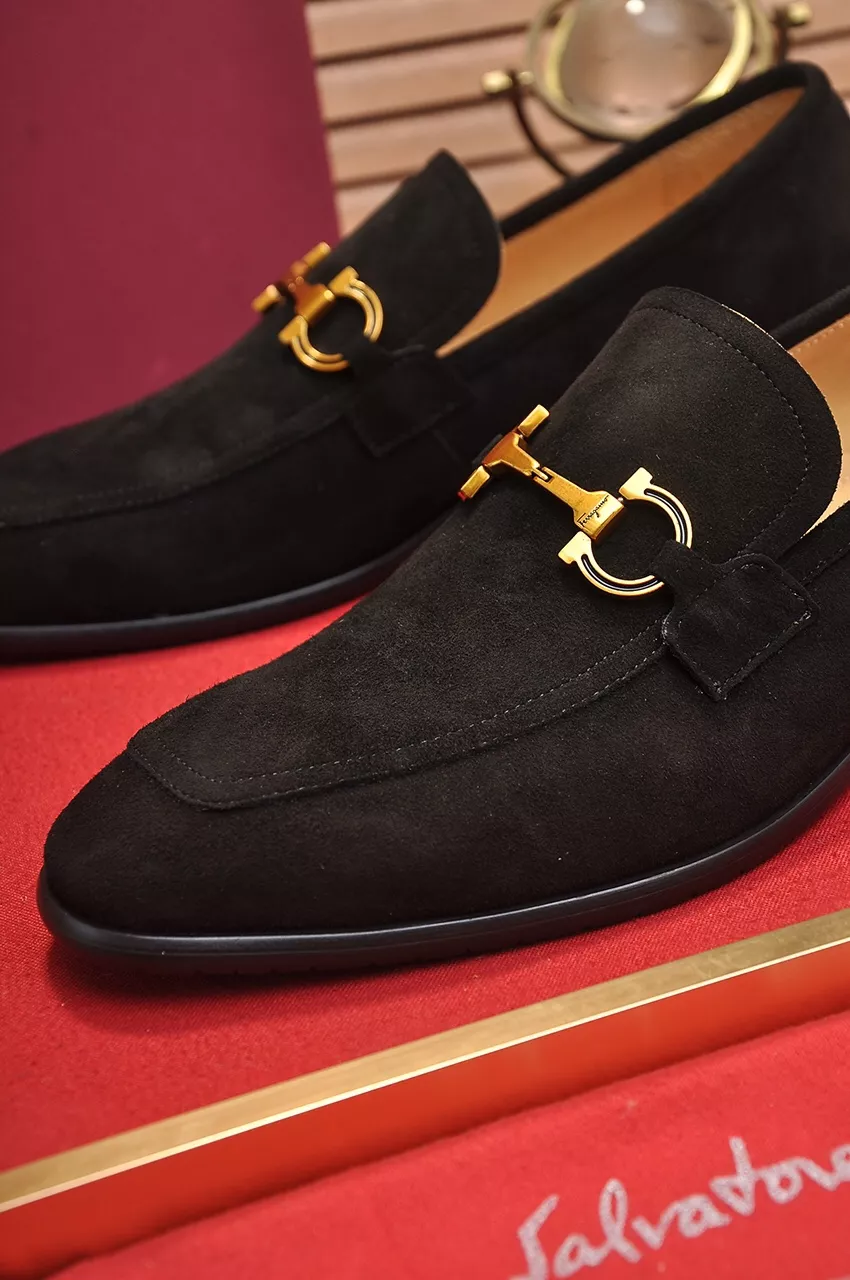 Trendy 9869 Salvatore Ferragamo Leather Shoes For Men