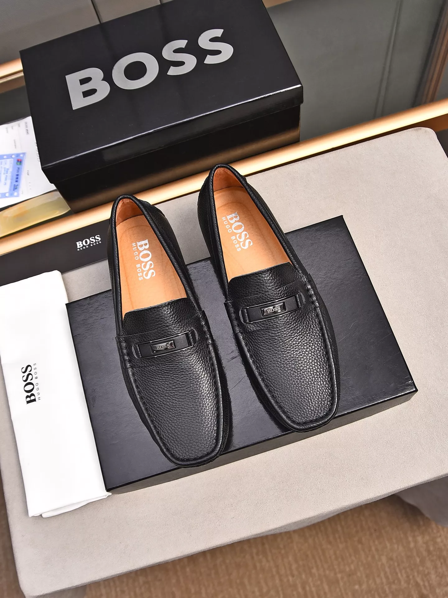 Unique 1583 Boss Leather Shoes For Men