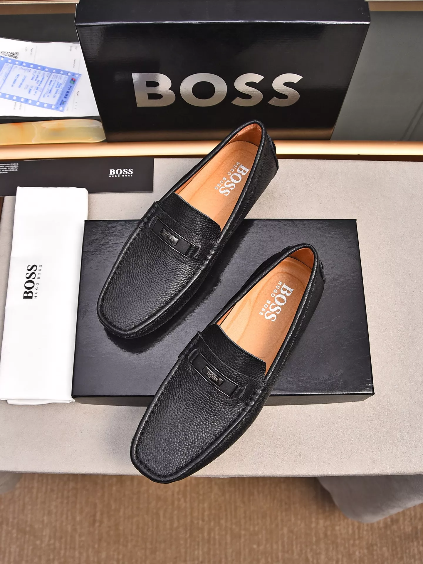 Unique 1583 Boss Leather Shoes For Men