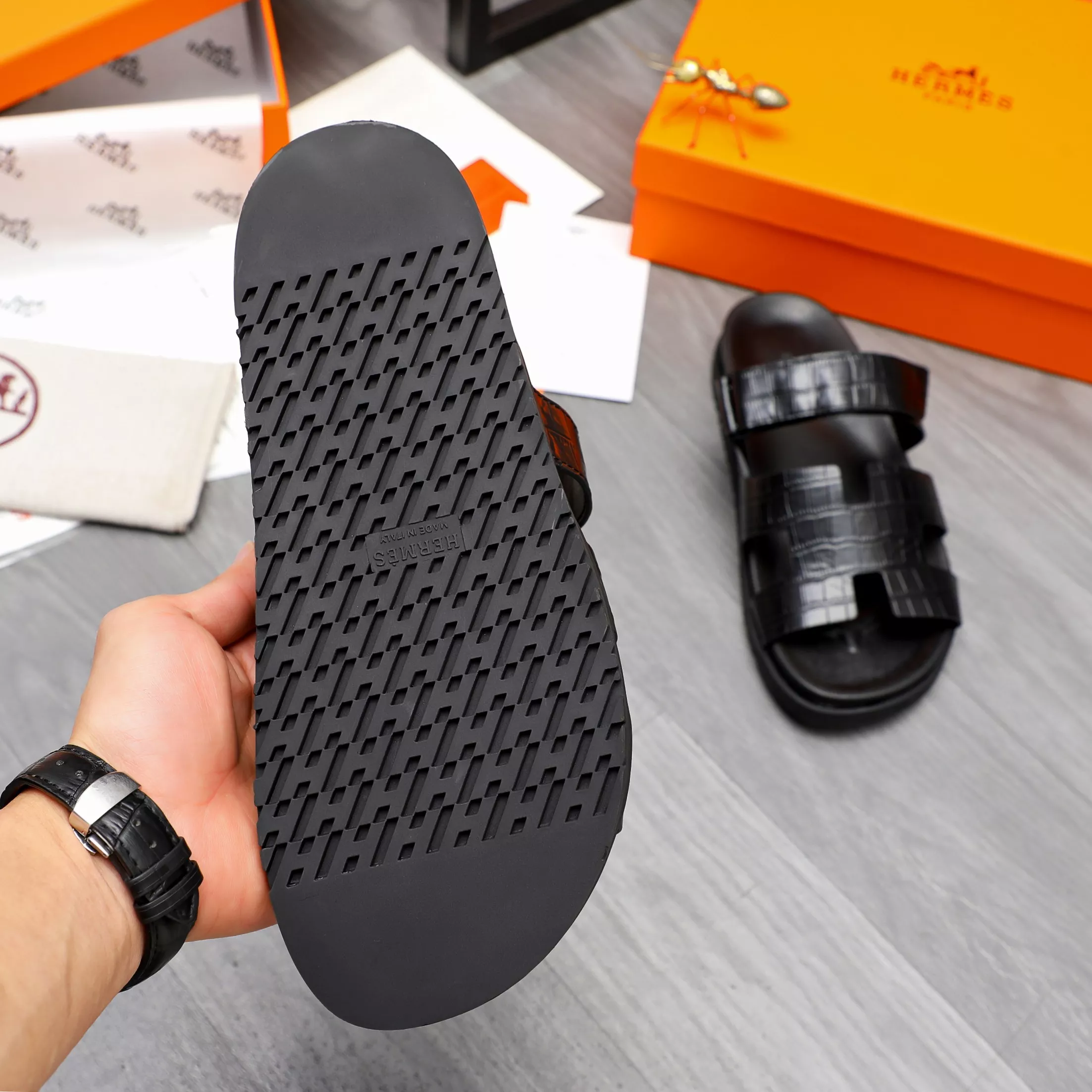 Unique 1893 Hermes Slippers For Men