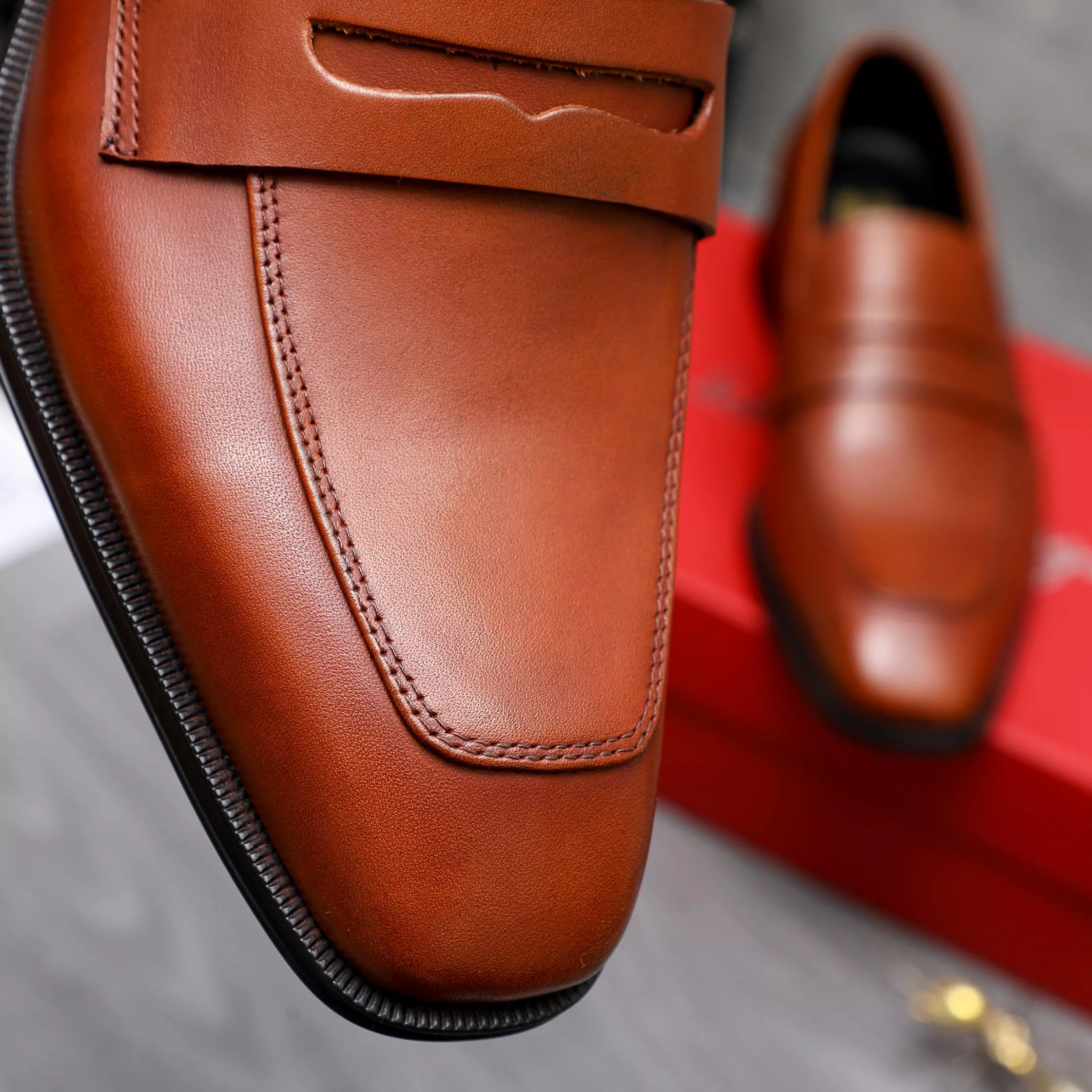 Unique 2228 Salvatore Ferragamo Leather Shoes For Men