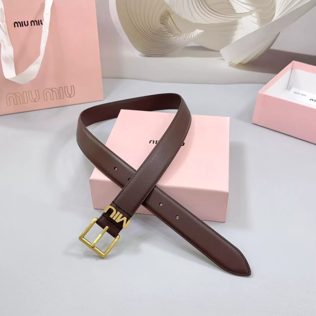 Unique 3017 MIU MIU AAA Quality Belts In 3.0cm For Women