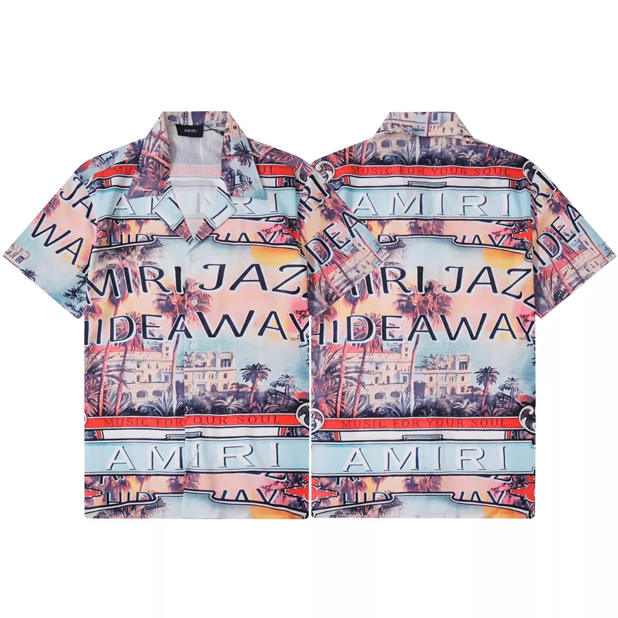 Unique 3093 Amiri Shirts Short Sleeved For Men