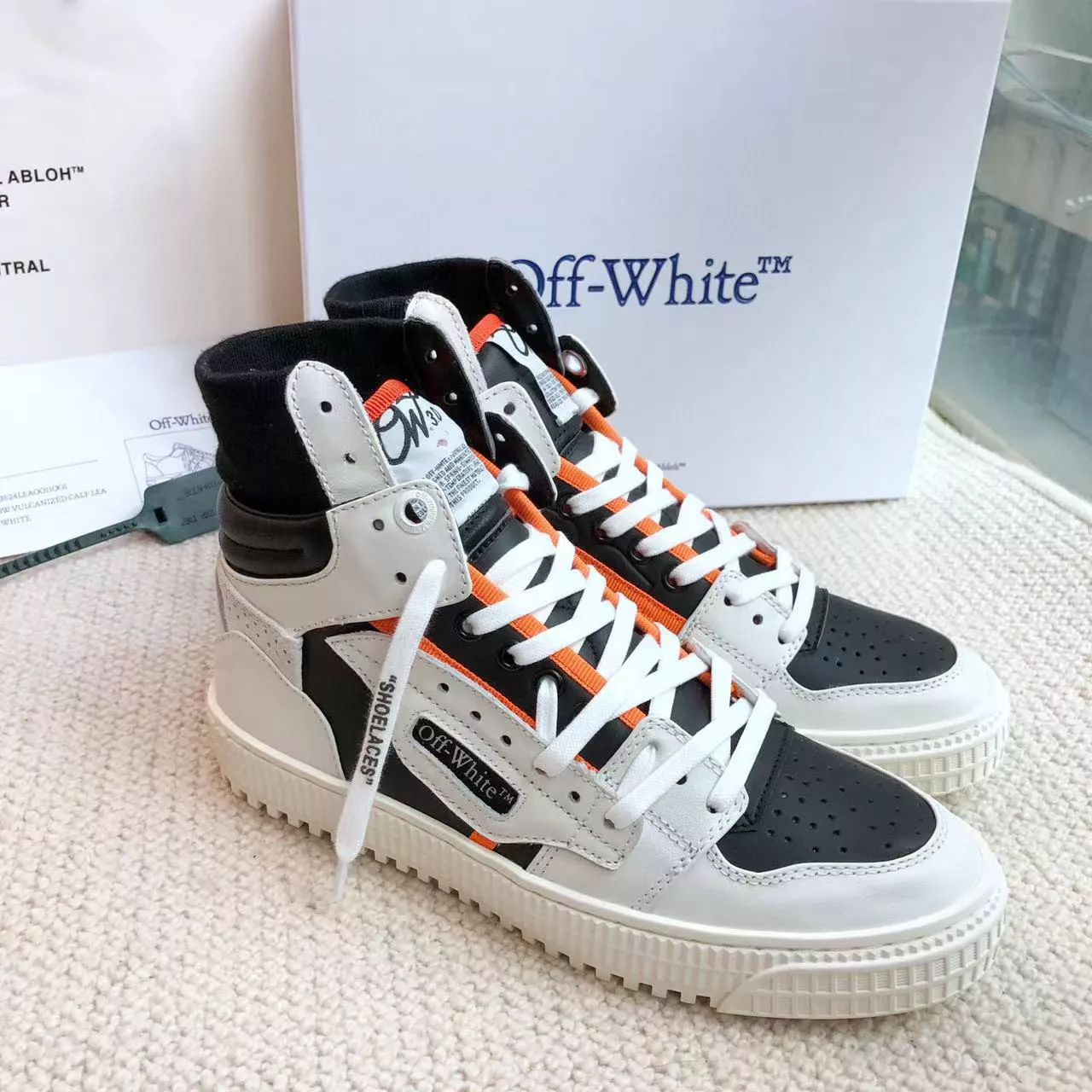Unique 3240 Off-White High Tops Shoes For Women