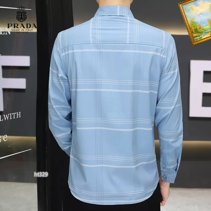 Unique 4021 Prada Shirts Long Sleeved For Men