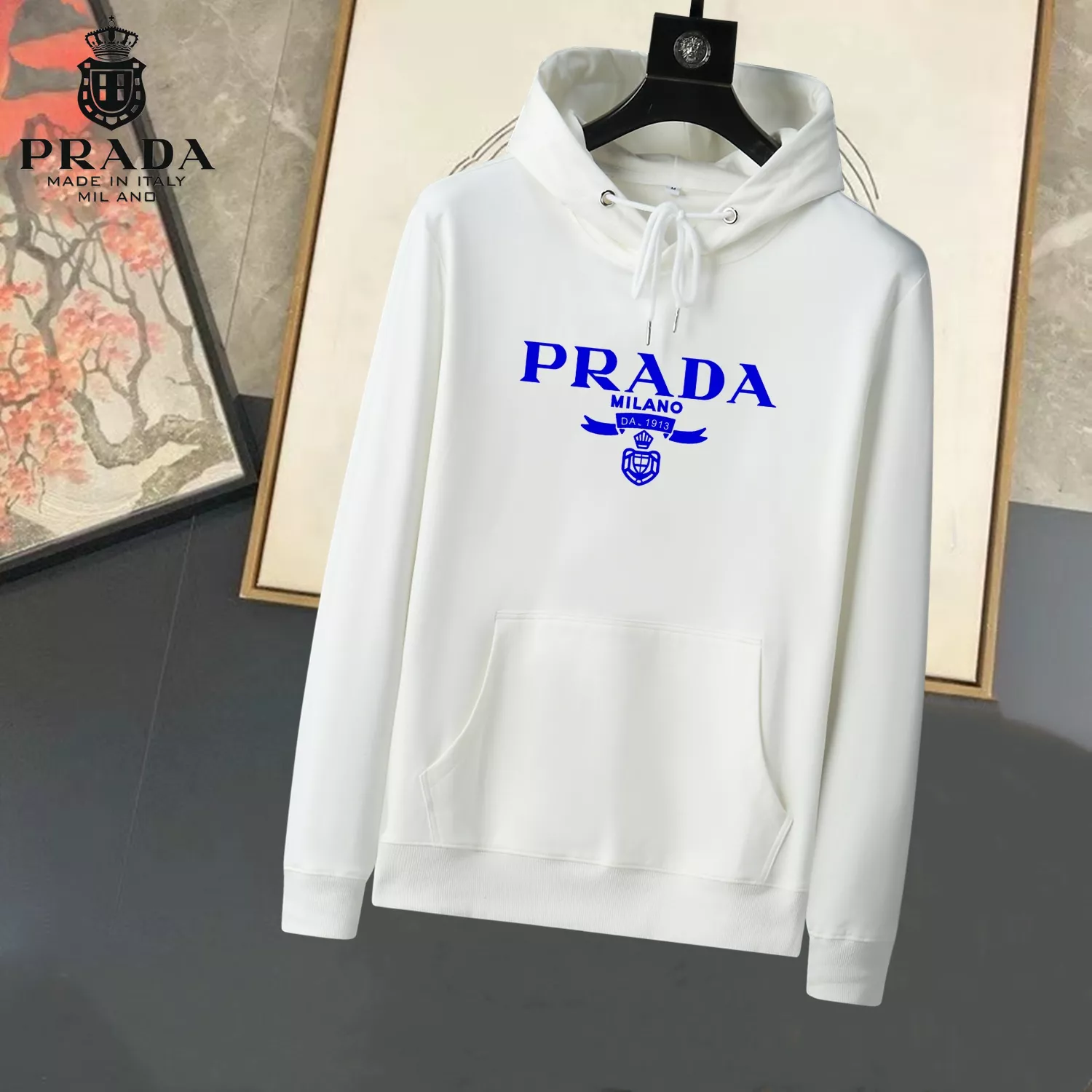Unique 424 Prada Hoodies Long Sleeved For Men