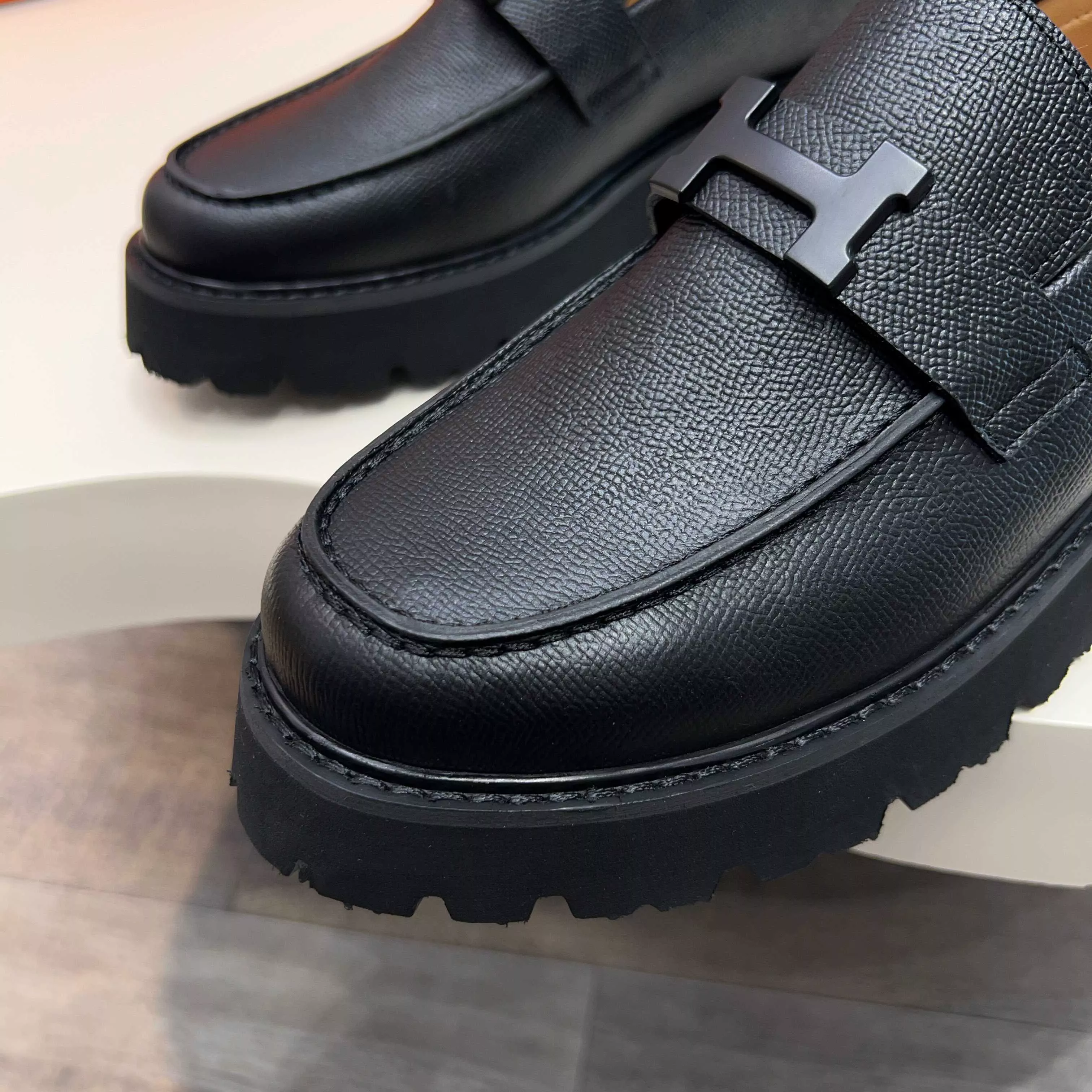 Unique 4358 Hermes Leather Shoes For Men