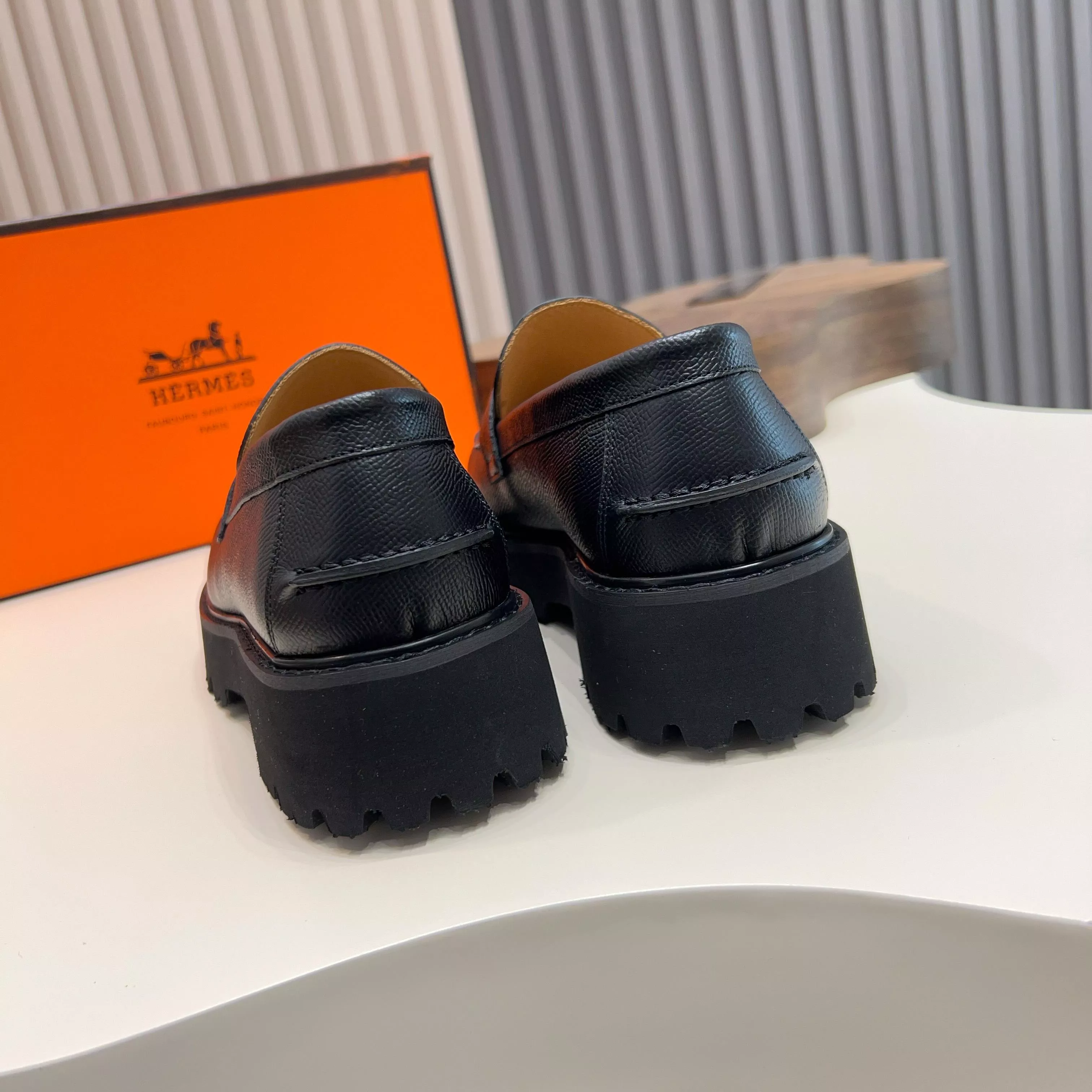 Unique 4358 Hermes Leather Shoes For Men