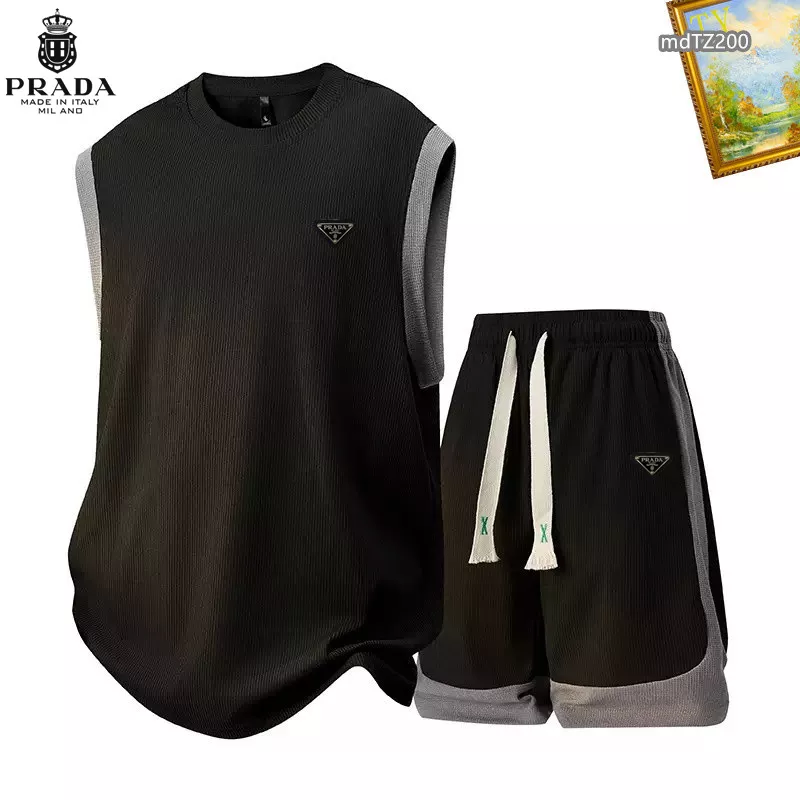 Unique 4471 Prada Tracksuits Sleeveless For Men