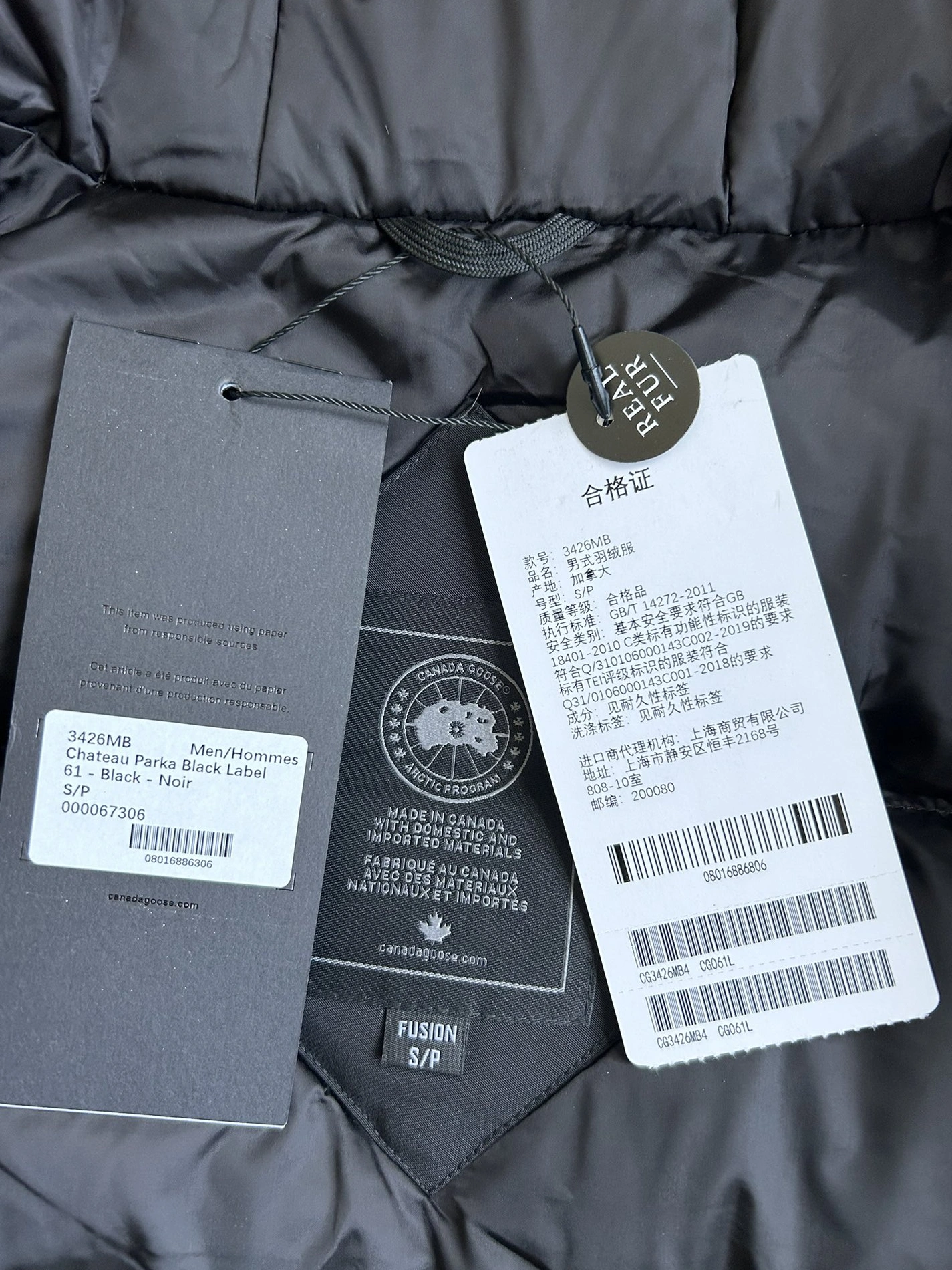 Unique 4954 Canada Goose Down Feather Coat Long Sleeved For Unisex