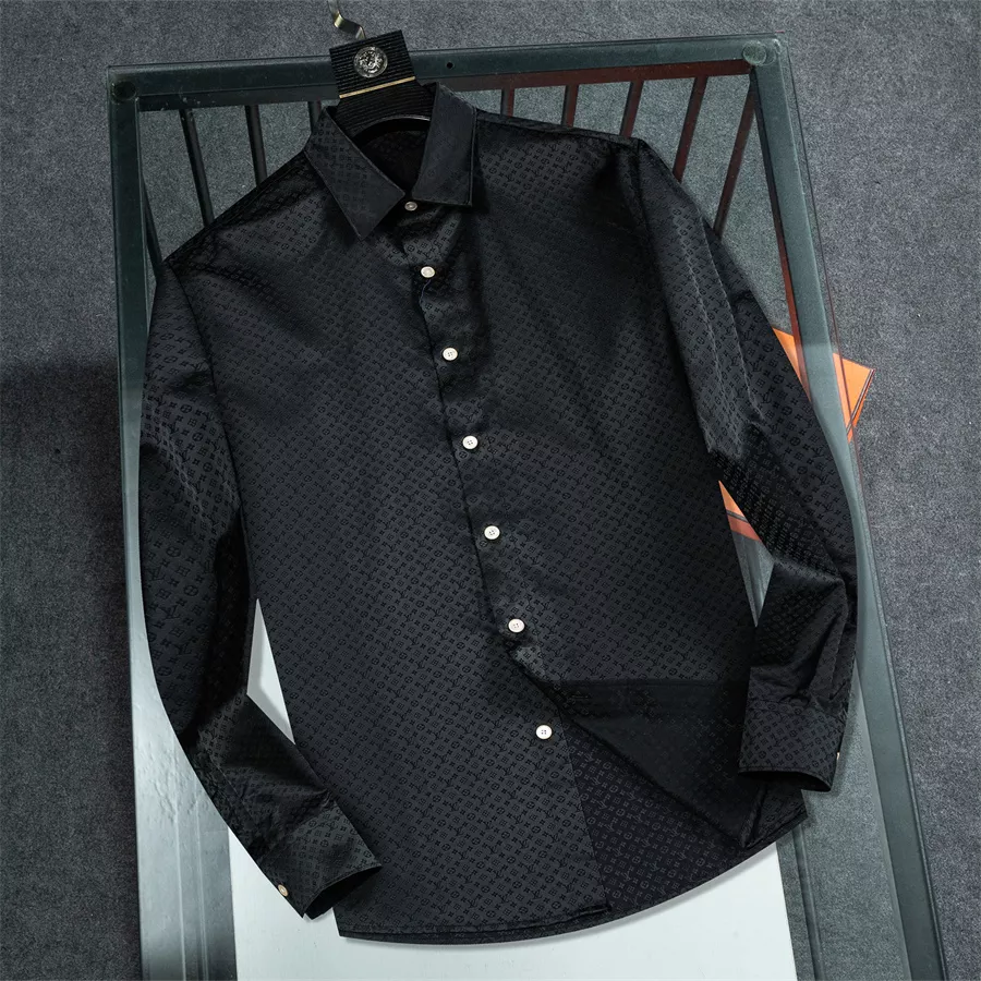 Unique 5464 Louis Vuitton LV Shirts Long Sleeved For Men