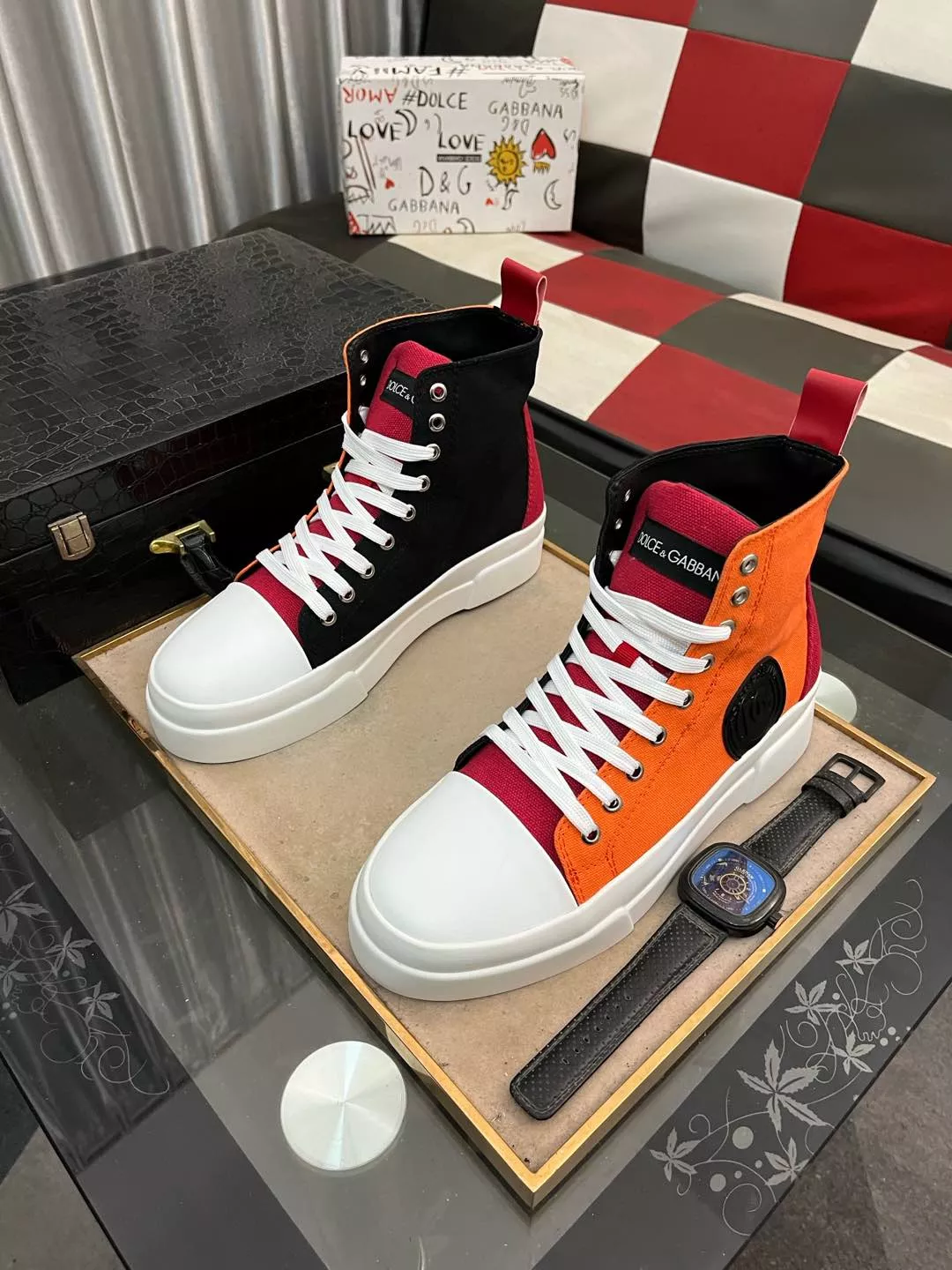 Unique 5749 Dolce & Gabbana D&G High Top Shoes For Men