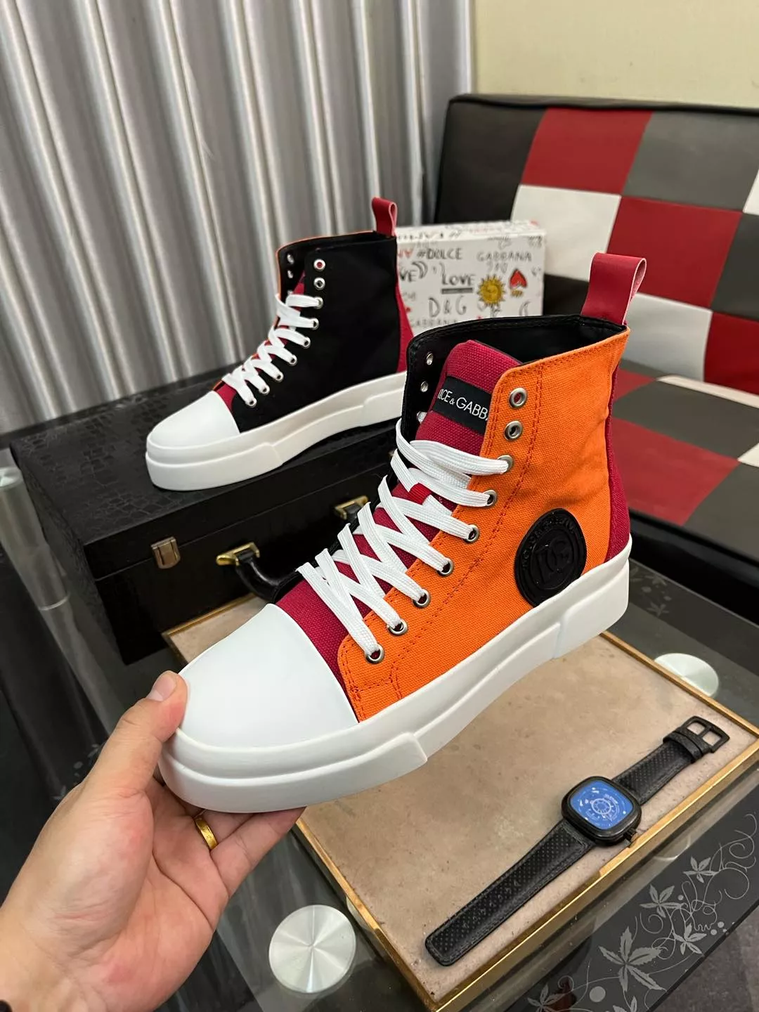 Unique 5749 Dolce & Gabbana D&G High Top Shoes For Men
