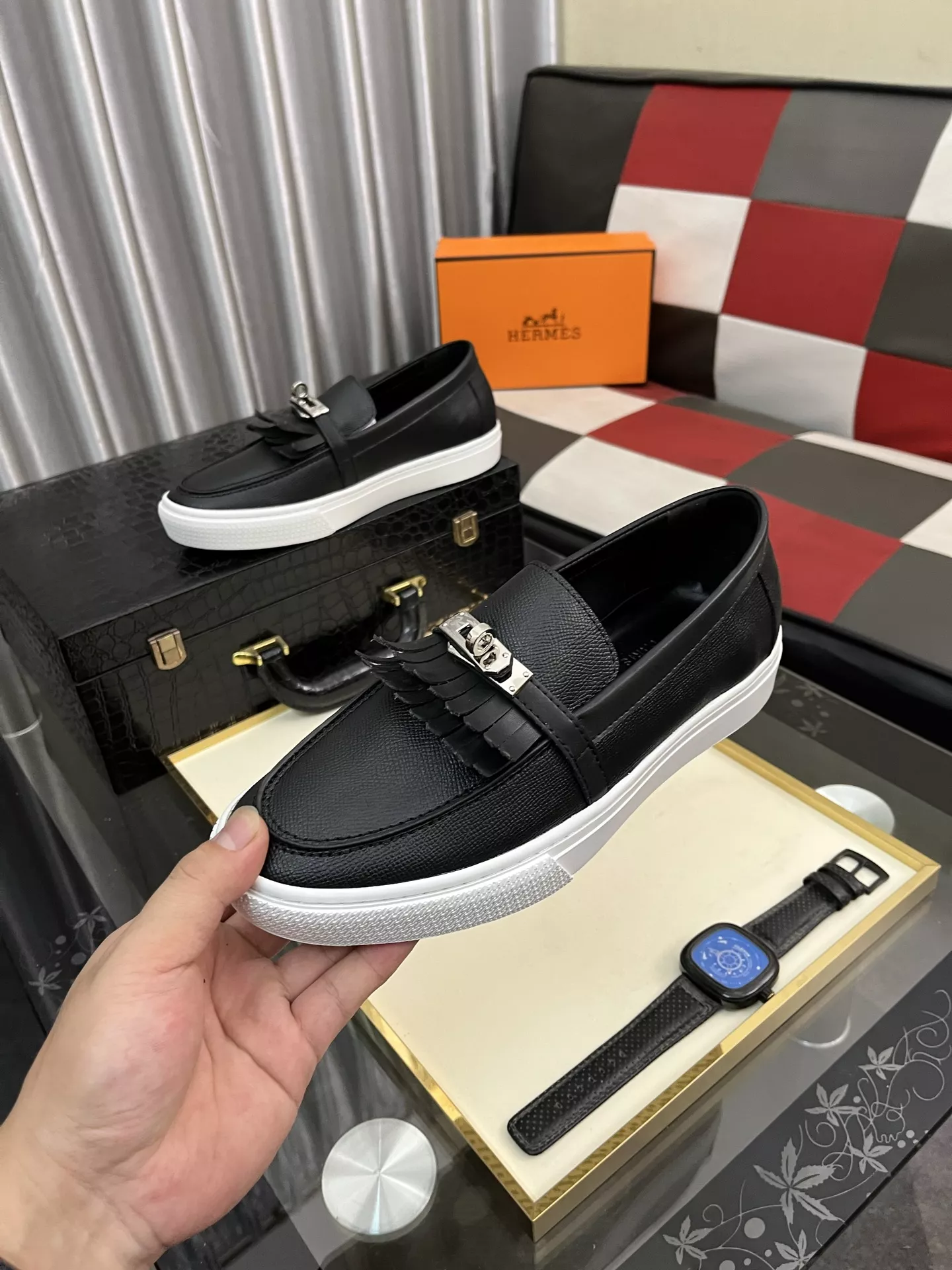 Unique 7726 Hermes Casual Shoes For Men