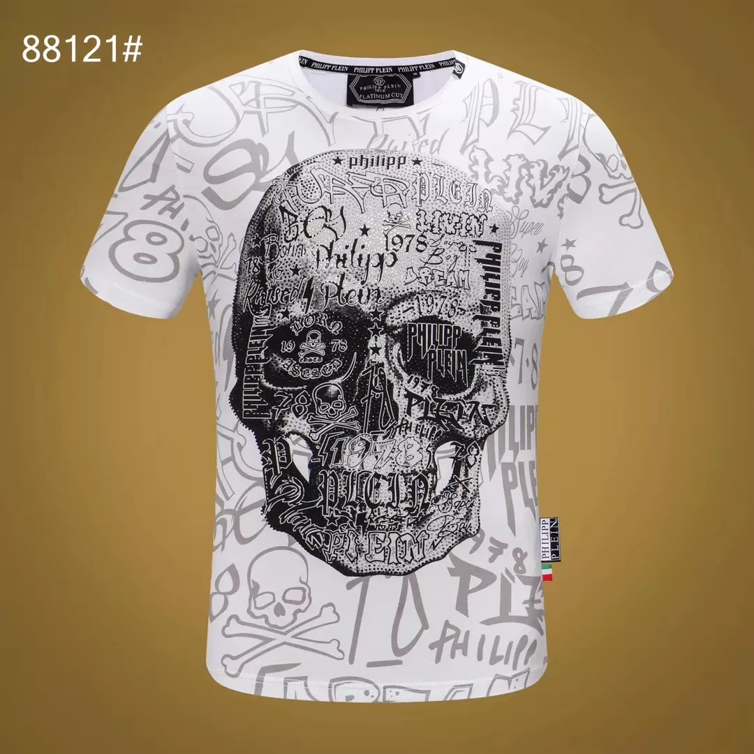 Unique 8127 Philipp Plein PP T-Shirts Short Sleeved For Men