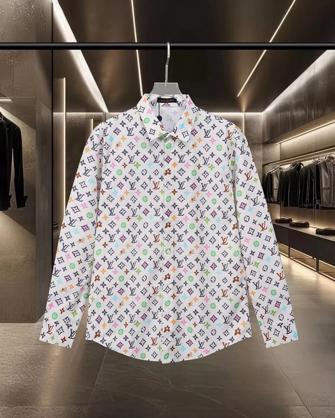 Unique 8146 Louis Vuitton LV Shirts Long Sleeved For Men