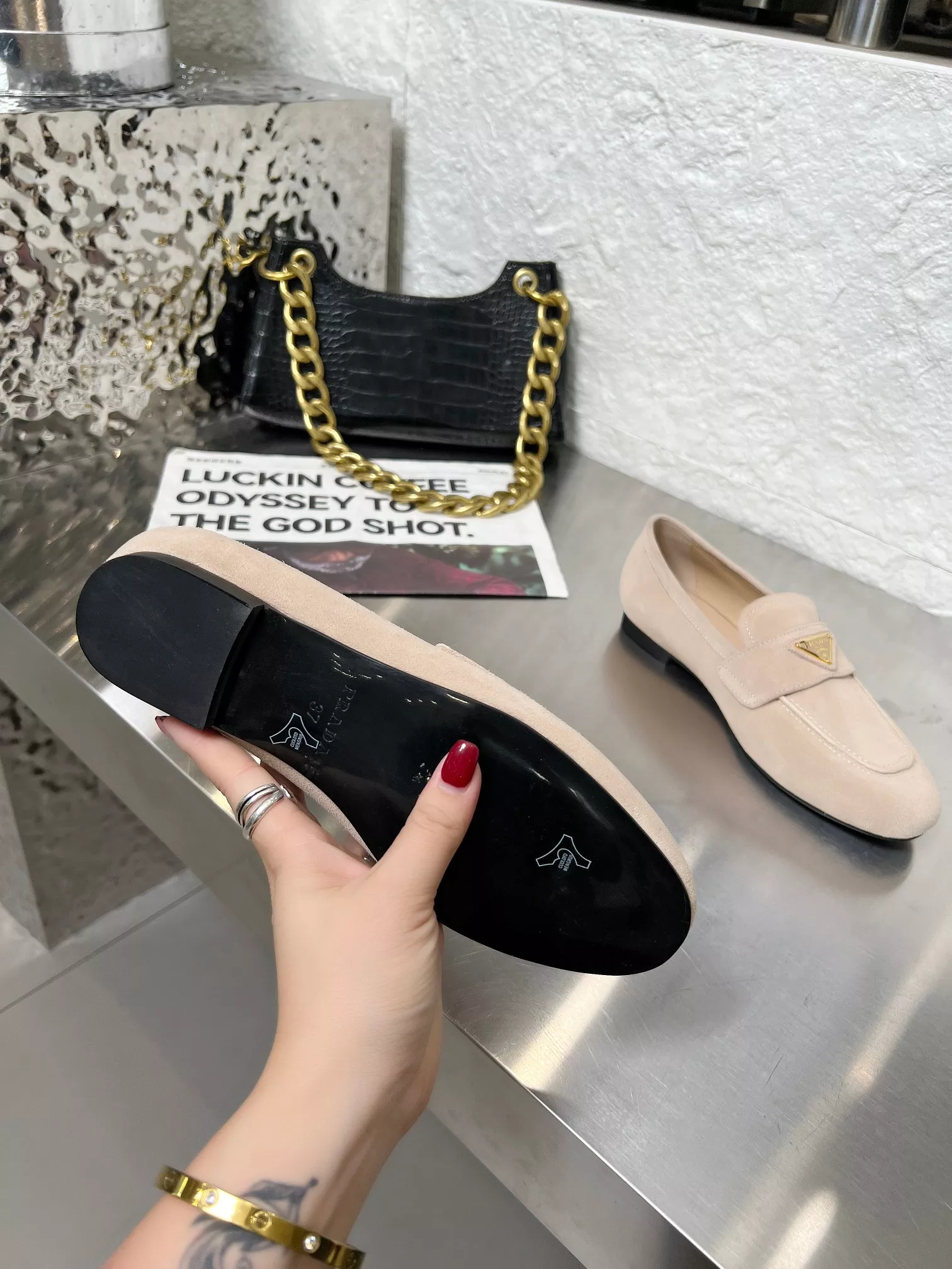 UrbanStyle 3389 Prada Leather Shoes For Women