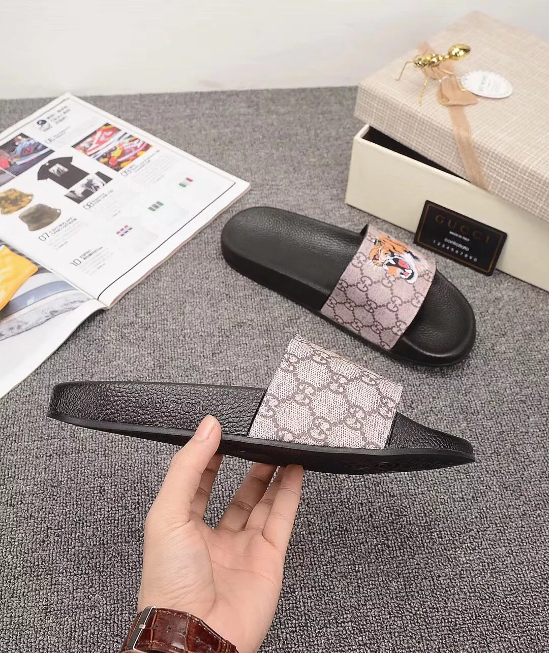 UrbanStyle 3474 Gucci Slippers For Men