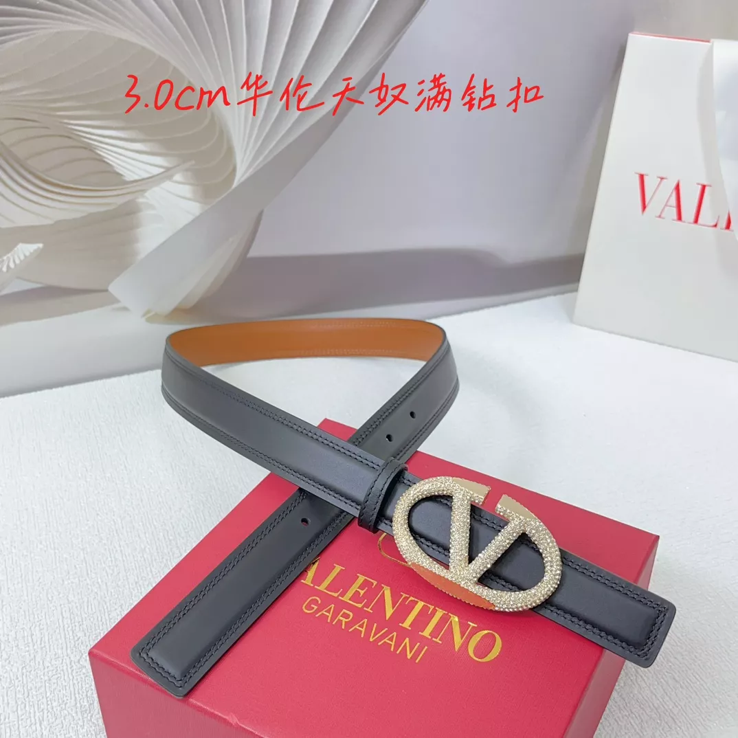 Valentino AAA Quality Belts In 3.0cm For Women Compact 7077