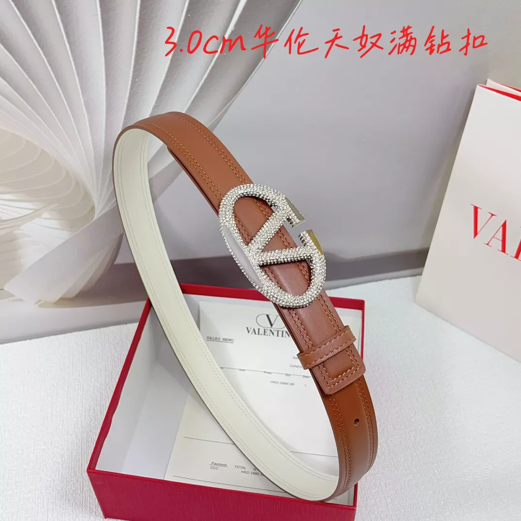 Valentino AAA Quality Belts In 3.0cm For Women Minimalist 5781